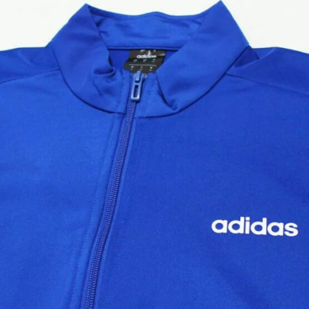 Adidas Basics Minimalist Men's Tracksuit Blue New - Picture 7 of 12